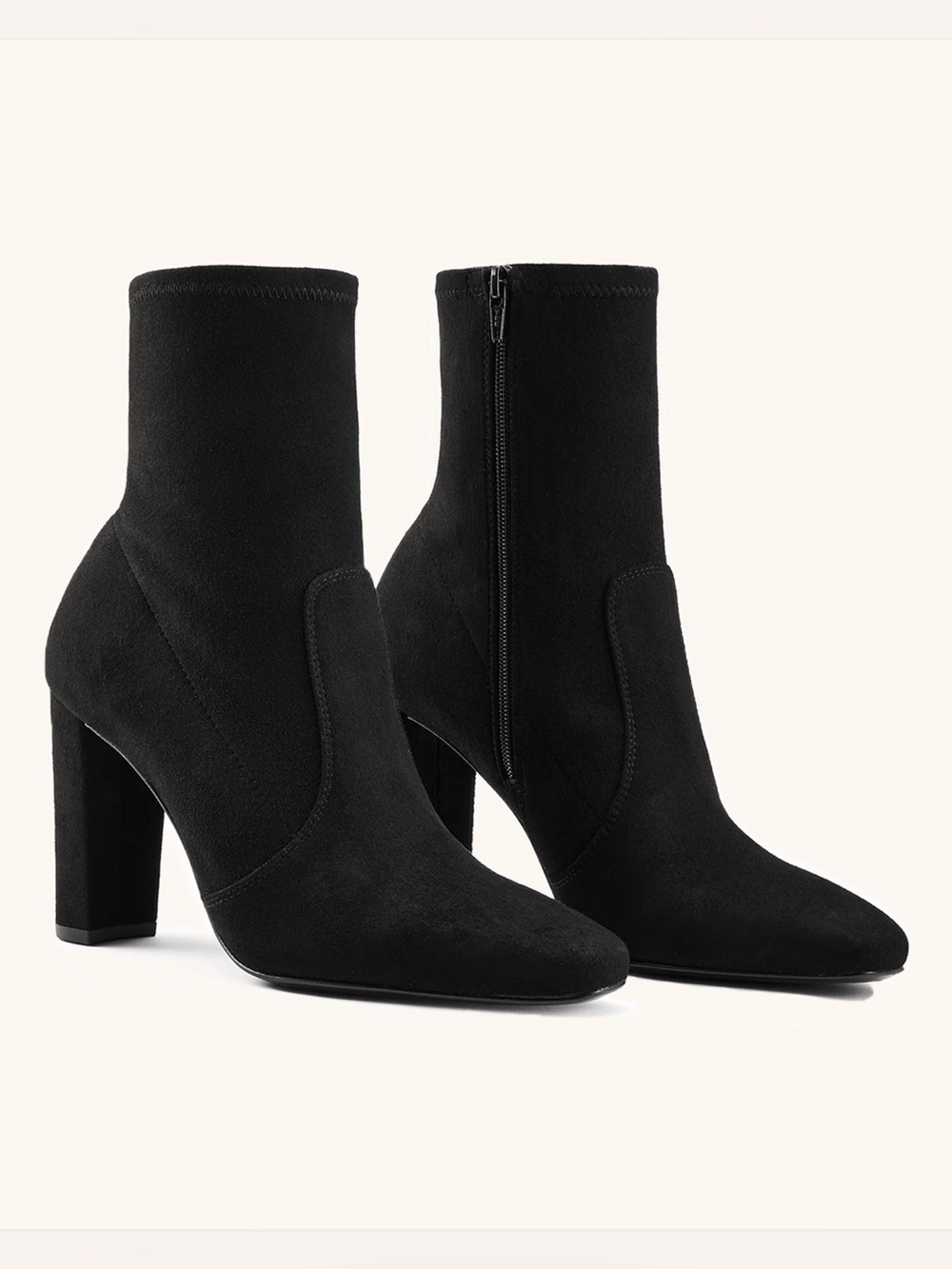 Inez Paz 90 Stretch in black suede size 9